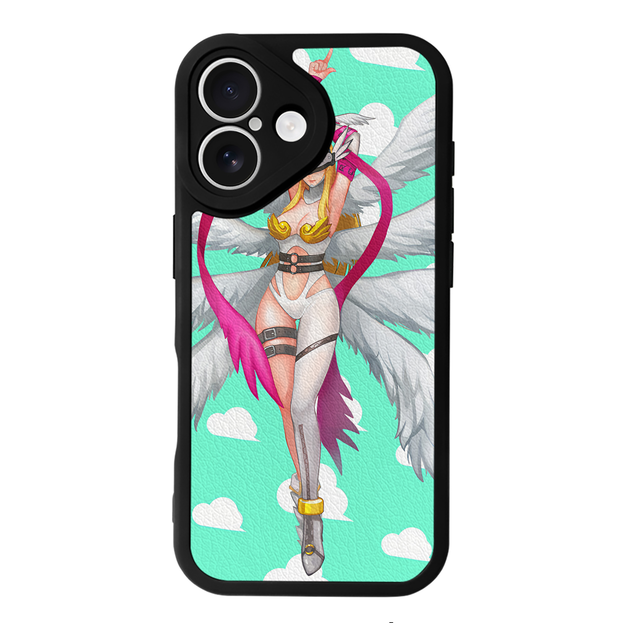 （画像用） Digimon デジタルモンスター/デジモン 【iPhone 16シリーズ対応】シリコンスマホケース（レザー調） 材質：シリコン